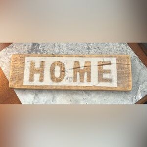 Rustic wood HOME sign handcrafted solid pine